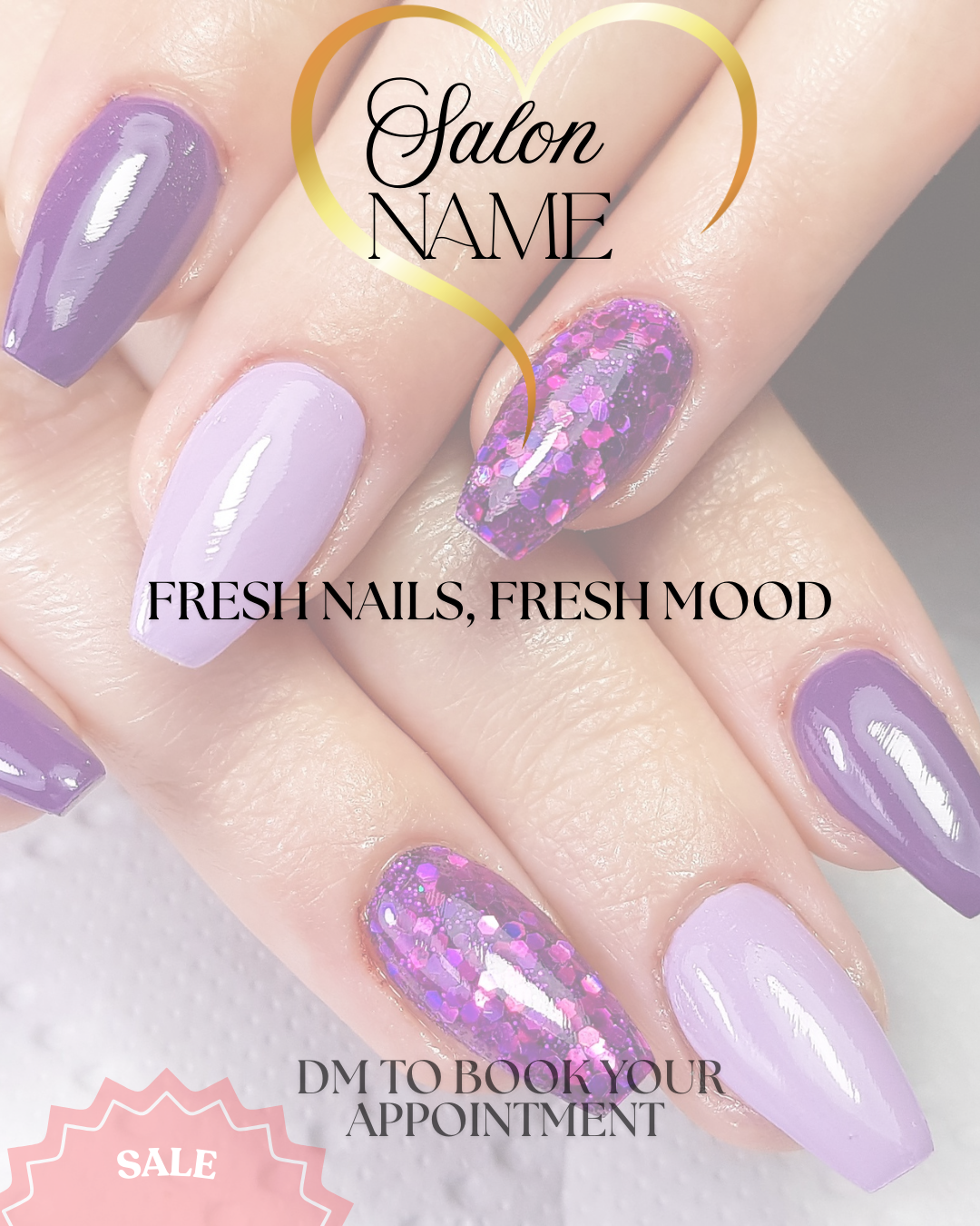 Nail Art Salon Instagram Templates for Nail Artists (Canva Editable)